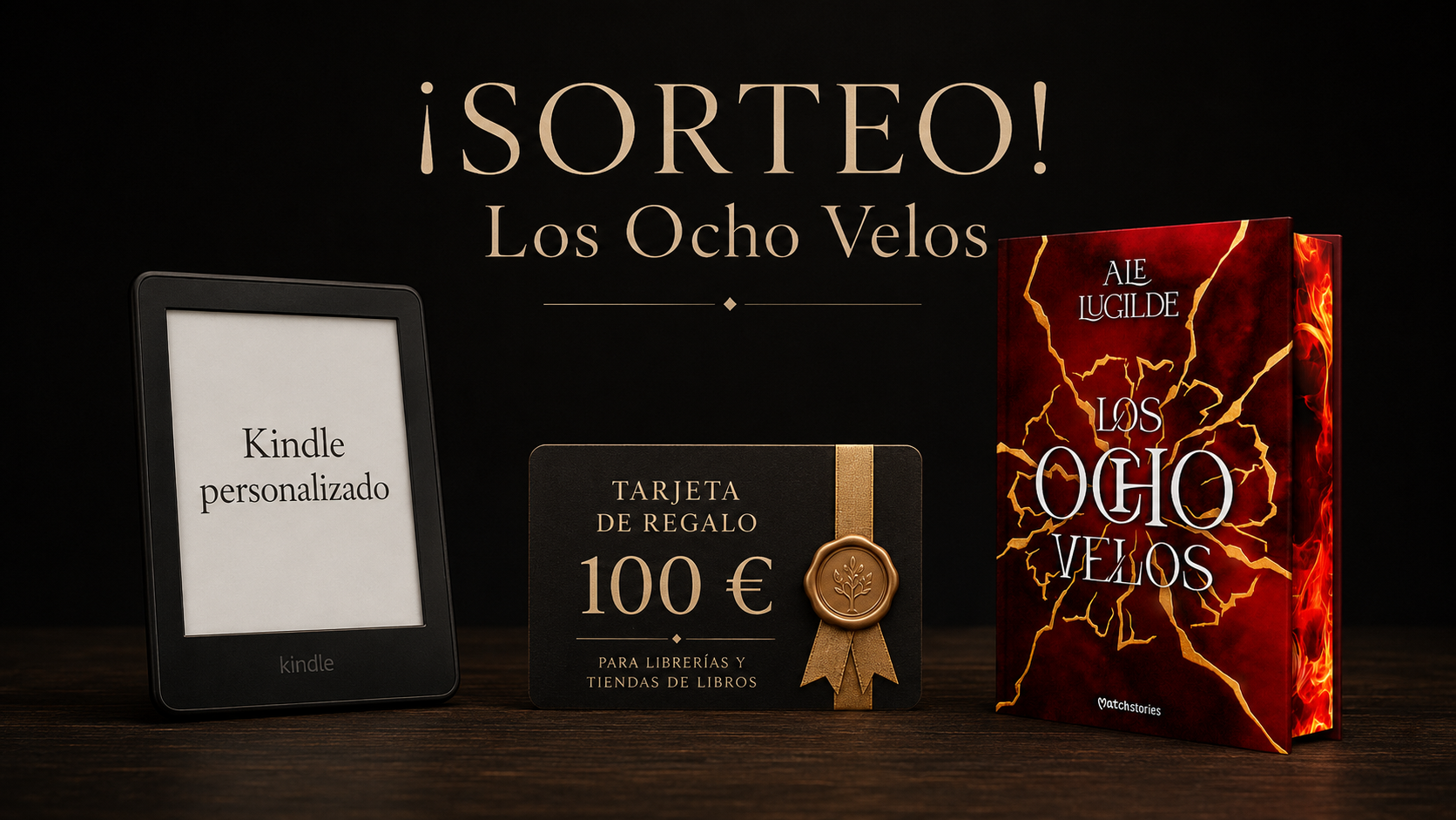 Sorteo de Los Ocho Velos: tarjeta regalo de 100 euros, Kindle personalizado y ejemplar firmado